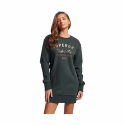 Robe Superdry jersey Femme Vert