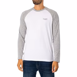 T-Shirt De Baseball Essentiel À Manches Longues - Superdry - Homme - Blanc