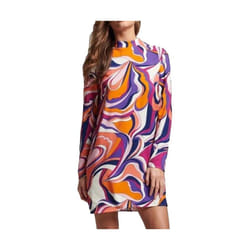 Robe courte imprimée manches longues femme Superdry