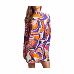 Robe courte imprimée manches longues femme Superdry