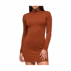 Robe pull courte en jersey à col cheminée femme Superdry