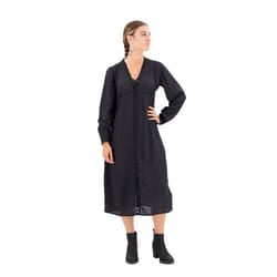 Robe midi Superdry Ls Lace Trim - Urban Black - 38 Femme