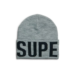 Bonnet Superdry tricot griffé Homme Gris