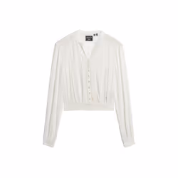 Blouse manches longues smockée femme Superdry