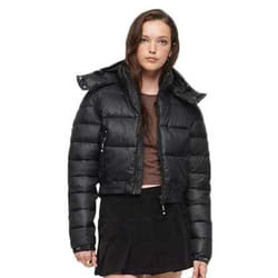 Veste matelassée SUPERDRY Crop Fuji - Noir - Femme - Adulte