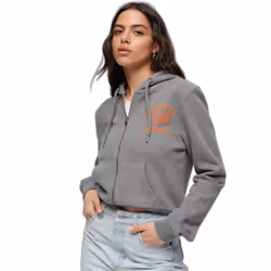 Sweatshirt à capuche court zippé femme Superdry Athletic Essential
