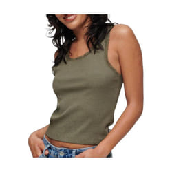 Débardeur en coton bio à liseré en dentelle femme Superdry Vintage
