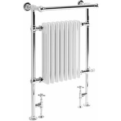 Elizabeth - Sèche-Serviettes Mixte Rétro Sur Pieds Blanc – 93cm x 62cm (avec barre déportée) - Hudson Reed