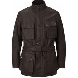 Belstaff Trialmaster Veste de cire de moto, brun, taille M pour Hommes