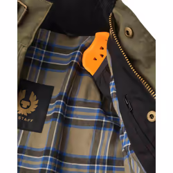 Belstaff Trialmaster Veste de cire de moto, vert, taille M pour Hommes