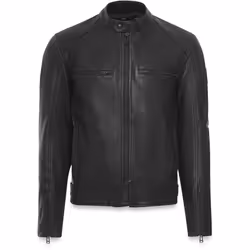 Belstaff Broughton Blouson de moto en cuir, noir, taille M pour Hommes