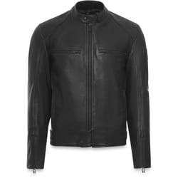 Belstaff Broughton Blouson de moto en cuir, noir, taille M pour Hommes