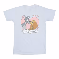 Disney - T-shirt LADY AND THE TRAMP - Femme (Blanc)