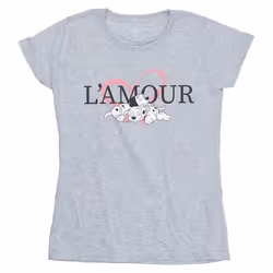 Disney - T-shirt DALMATIANS L'AMOUR - Femme (Gris chiné)
