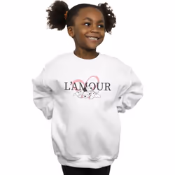 Disney - Sweat DALMATIANS L'AMOUR - Fille (Blanc)