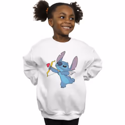 Disney - Sweat CUPID VALENTINES - Fille (Blanc)