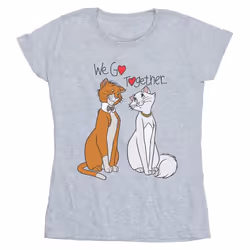Disney - T-shirt THE ARISTOCATS WE GO TOGETHER - Femme (Gris chiné)