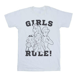 Disney - T-shirt PRINCESSES GIRLS RULE - Femme (Blanc)