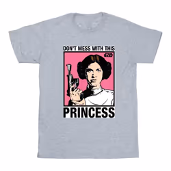 Star Wars - T-shirt A NEW HOPE DON'T MESS WITH PRINCESS - Femme (Gris chiné)