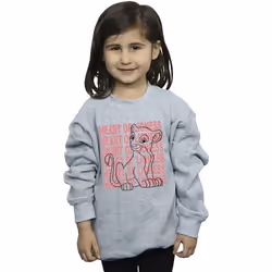 Disney - Sweat THE LION KING HEART OF A LIONESS - Fille (Gris chiné)