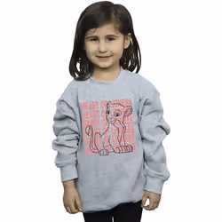 Disney - Sweat THE LION KING HEART OF A LIONESS - Fille (Gris chiné)