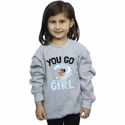 Disney - Sweat YOU GO GIRL - Fille (Gris chiné)