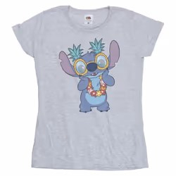 Disney - T-shirt TROPICAL FUN - Femme (Gris chiné)