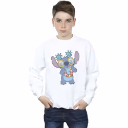 Disney - Sweat TROPICAL FUN - Garçon (Blanc)