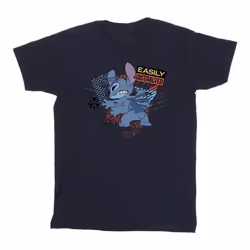 Disney - T-shirt EASILY DISTRACTED - Homme (Bleu marine)