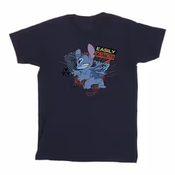 Disney - T-shirt EASILY DISTRACTED - Homme (Bleu marine)