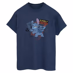 Disney - T-shirt EASILY DISTRACTED - Femme (Bleu marine)