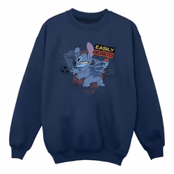Disney - Sweat EASILY DISTRACTED - Fille (Bleu marine)