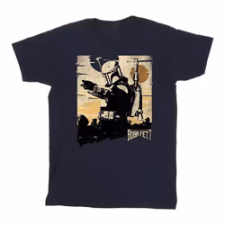 Star Wars - T-shirt THE BOOK OF BOBA FETT POINTS - Homme (Bleu marine)