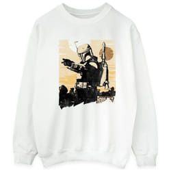 Star Wars - Sweat THE BOOK OF BOBA FETT POINTS - Homme (Blanc)