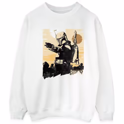 Star Wars - Sweat THE BOOK OF BOBA FETT POINTS - Homme (Blanc)