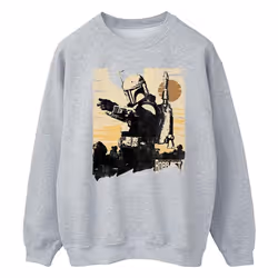 Star Wars - Sweat THE BOOK OF BOBA FETT POINTS - Homme (Gris chiné)