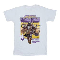 Star Wars - T-shirt THE MANDALORIAN MORE THAN SIGNED UP FOR - Homme (Blanc)