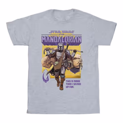 Star Wars - T-shirt THE MANDALORIAN MORE THAN SIGNED UP FOR - Homme (Gris chiné)