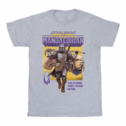 Star Wars - T-shirt THE MANDALORIAN MORE THAN SIGNED UP FOR - Homme (Gris chiné)