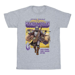 Star Wars - T-shirt THE MANDALORIAN MORE THAN SIGNED UP FOR - Homme (Gris chiné)