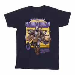 Star Wars - T-shirt THE MANDALORIAN MORE THAN SIGNED UP FOR - Homme (Bleu marine)