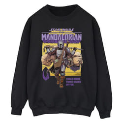 Star Wars - Sweat THE MANDALORIAN MORE THAN SIGNED UP FOR - Homme (Noir)