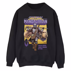Star Wars - Sweat THE MANDALORIAN MORE THAN SIGNED UP FOR - Homme (Noir)