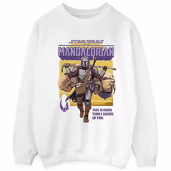 Star Wars - Sweat THE MANDALORIAN MORE THAN SIGNED UP FOR - Homme (Blanc)