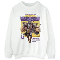 Star Wars - Sweat THE MANDALORIAN MORE THAN SIGNED UP FOR - Homme (Blanc)