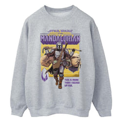 Star Wars - Sweat THE MANDALORIAN MORE THAN SIGNED UP FOR - Homme (Gris chiné)
