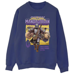 Star Wars - Sweat THE MANDALORIAN MORE THAN SIGNED UP FOR - Homme (Bleu marine)