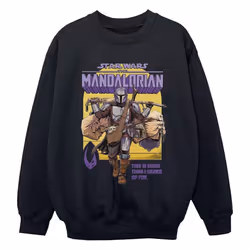 Star Wars - Sweat THE MANDALORIAN MORE THAN SIGNED UP FOR - Garçon (Noir)