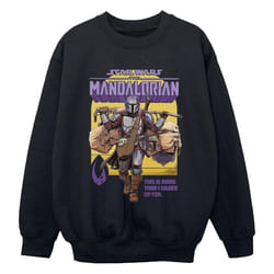 Star Wars - Sweat THE MANDALORIAN MORE THAN SIGNED UP FOR - Garçon (Noir)