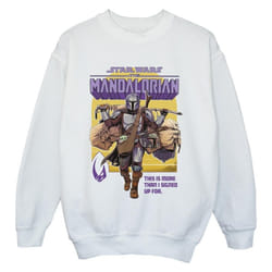Star Wars - Sweat THE MANDALORIAN MORE THAN SIGNED UP FOR - Garçon (Blanc)